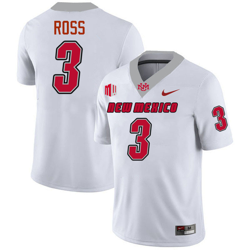 D'Angelo Ross UNM Lobos Jersey,New Mexico Lobos Football Jersey,Uniforms-White